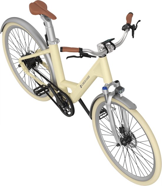 ADO E-bike A28 Air Elektrische Fiets | e-bike | 345Wh Samsung-batterij | 100-150km Actieradius | Geavanceerde Koolstofriem | IPX7-display voor Slimme Navigatie | 250W Motor | Licht Geel (Latte) — afbeelding 3