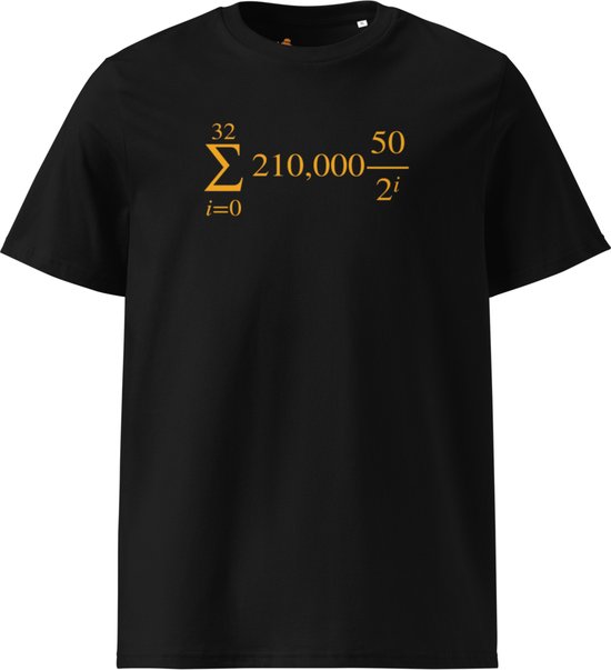 Bitcoin Halving T-shirt - Unisex - 100% Biologisch Katoen - Kleur Zwart - Maat XL | Bitcoin cadeau| Crypto cadeau| Bitcoin T-shirt| Crypto T-shirt| Crypto Shirt| Bitcoin Shirt| Bitcoin Merch| Crypto Merch| Bitcoin Kleding
