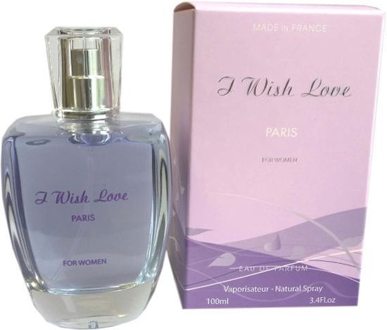 CADEAU ACTIE - Luxe Franse - I Wish Love Paris - een heerlijke Franse Oosterse geur - met Anijs enJasmijn - met gratis parfum verstuiver.