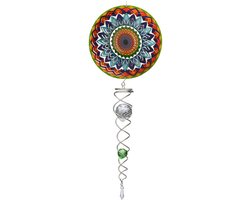 Windspinner, Spin Art, Mandala Rainbow Artist Crystal Tale, ACTMRA0800, totale lengte 60cm
