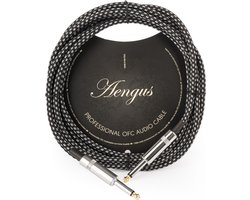Áengus Black Tweed Gitaarkabel Instrument kabel - 6.35mm mono jack plug recht/recht - 3 meter