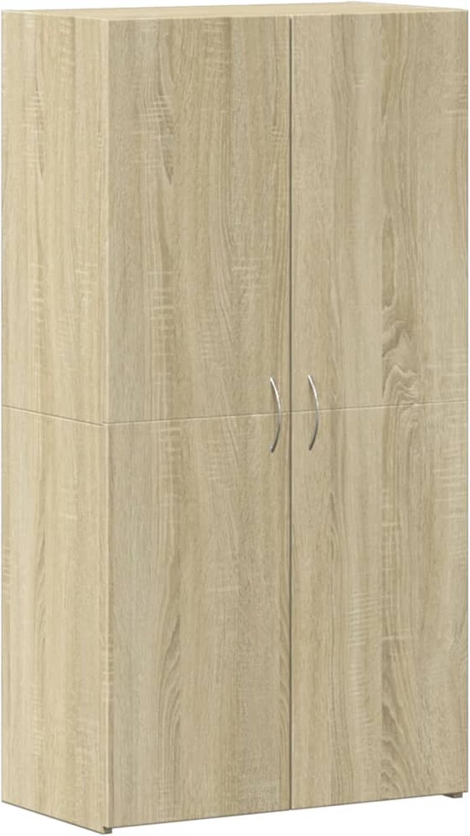vidaXL Archiefkast - 60x32x115 - cm - bewerkt - hout - sonoma - eikenkleurig sonoma eiken