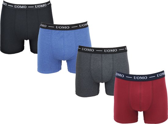 UOMO 4-Pack heren boxershorts assorti