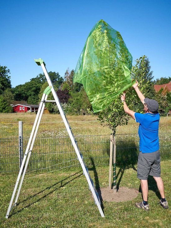 Sac à fruits avec cordon de serrage pour protection contre les guêpes-oiseaux-Sac en organza de protection des raisins 300x150 cm vert mousse