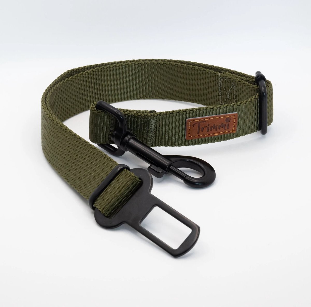 Nylon autogordel groen - Autogordel hond - Autogordel verlengerstuk - Autogordel clip - Autoriem hond - Autoriem hond autogordel - Gordelclip - Gordel - hondenhalsband met naam - Halsbanden, riemen & tuigen - Trimmi
