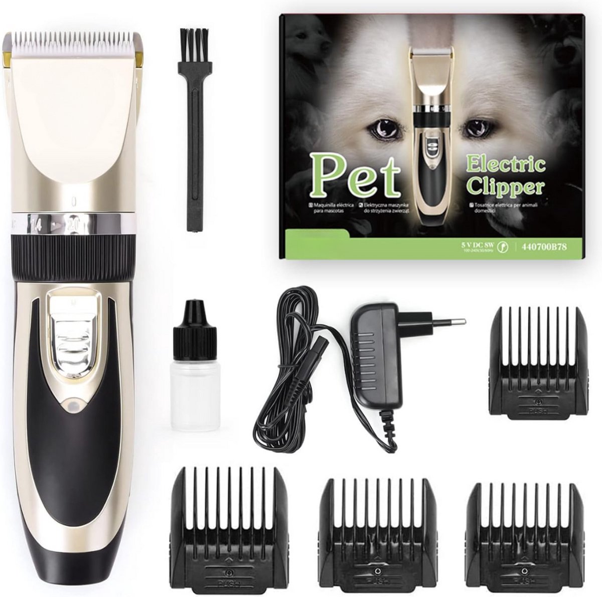 Solacis Honden trimset - Honden tondeuse - Honden trimmer - Honden schaar - Hondentrimset - Must have voor uw hond!