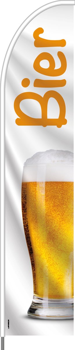 Beachflag - Bier - Vlag + Hengelsysteem + Draagtas - Actievlag.nl
