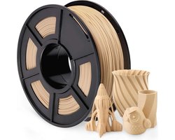 3D Printer Filament 1.75mm Wood PLA Filament - Low Odor - +/- 0.02 mm Accuracy - 2.2 LBS (1KG) Spool