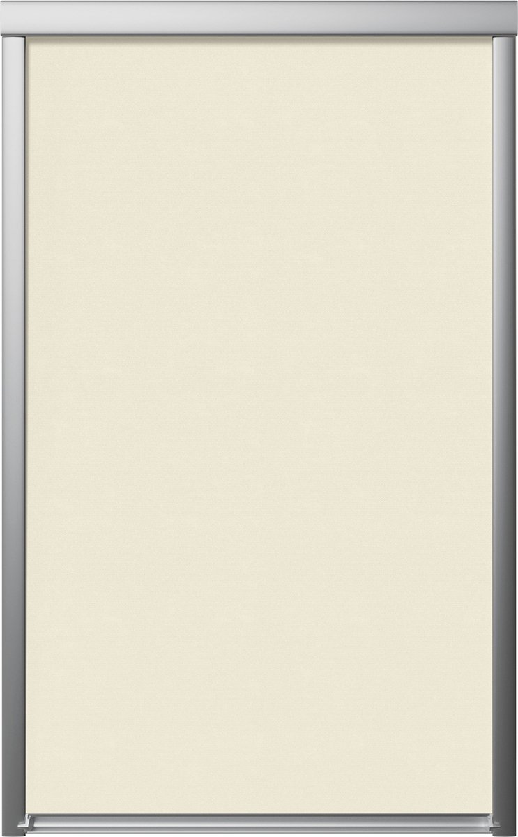 Eenvoudig bevestigbaar verduisterend rolgordijn, gemaakt voor VELUX S06, Beige - Snelle installatie, boren niet nodig