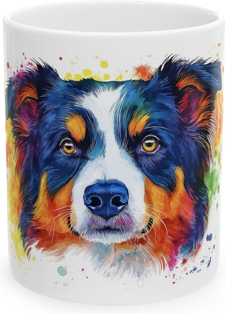 Mok Australische Herder aquarel - Koken & Tafelen Servies Kopjes & mokken, Hond Mok, Hondenliefhebber Cadeau, Koffie Thee Mok, Cadeau Idee