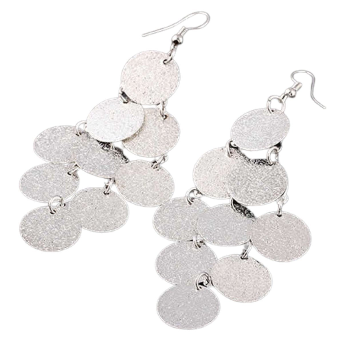 Marama Oorbellen Stardust Zilver - zilver plated - RVS - nikkelvrij - oorhangers - dames - cadeau - zilver