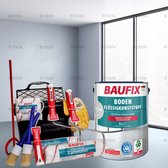 BAUFIX Betonverf Vloer Voordeelverpakking met Verwerkingset lichtgrijs 15 m²