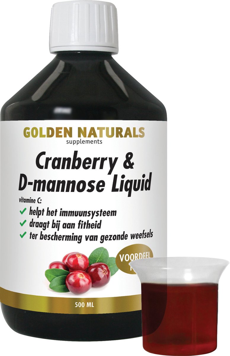 Goedkoopste Golden Naturals Cranberry & D-mannose Liquid (500 milliliter