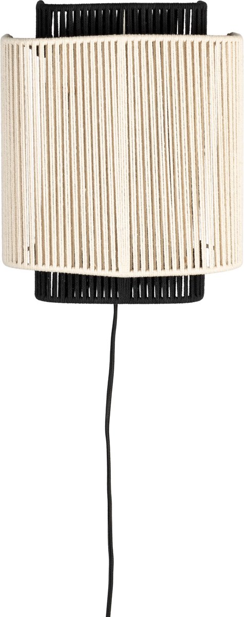 Dutchbone Elon Wandlamp Beige/ Zwart
