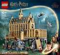 LEGO Harry Potter Poudlard Château La Grande Salle 76435, avec mini-personnages et figures volantes.