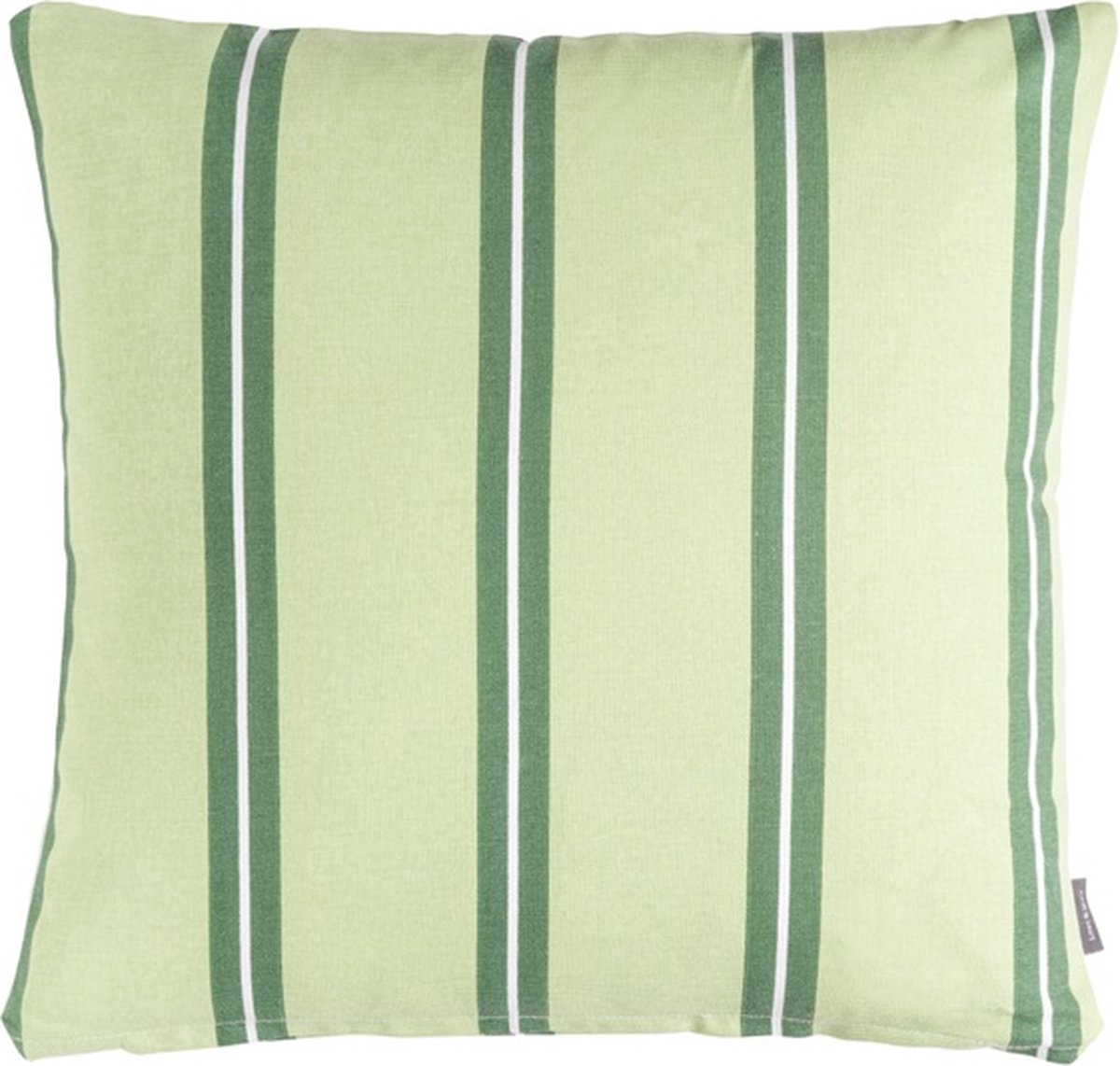 Linen & More Printed Stripes Lt. M. Groen Kussen | 45 X 45 | Sierkussen Voor Woonkamer Of Slaapkamer
