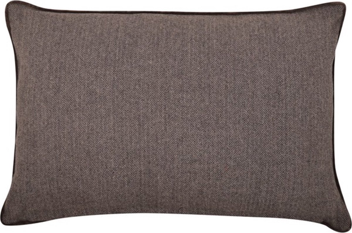 Linen & More Velvet Wool Grijs Kussen | 40 X 60 | Sierkussen Voor Woonkamer Of Slaapkamer