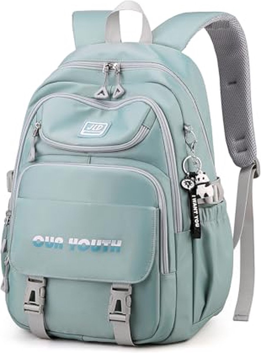 Tanou Schoolrugzak voor jongens, waterafstotende rugzak, school, tieners, 10-18 jaar, grote schooltas voor jongens, ademend, casual schooltas voor reizen, zwart, 32x19x45 cm