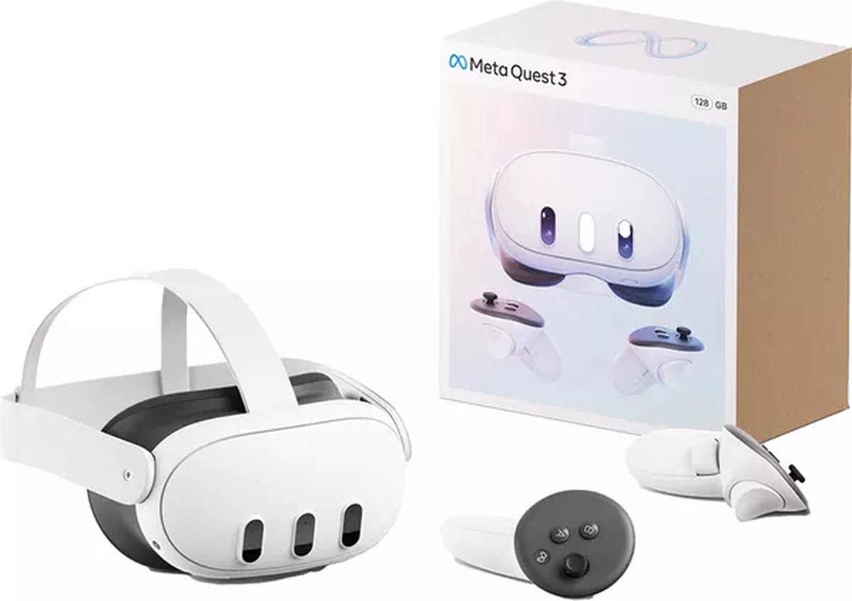 Bol.com Meta Quest 3 - 128GB Headset (Oculus) (UK) (VR) aanbieding