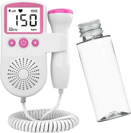 Foto: Doppler baby hart monitor hartslag baby incl ultrssound doppler gel fetal doppler ultrasonic fetal doppler zwangerschapscadeau kraamcadeau baby echo apparaat baby shower