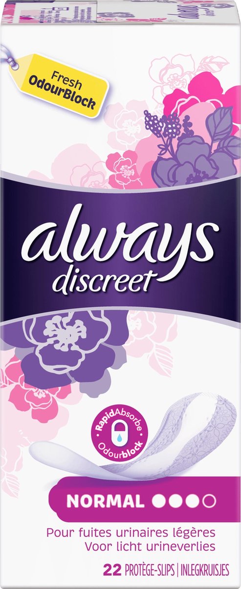 Goedkoopste Always Discreet Normal - Inlegkruisjes voor Urineverlies - 22 Stuks