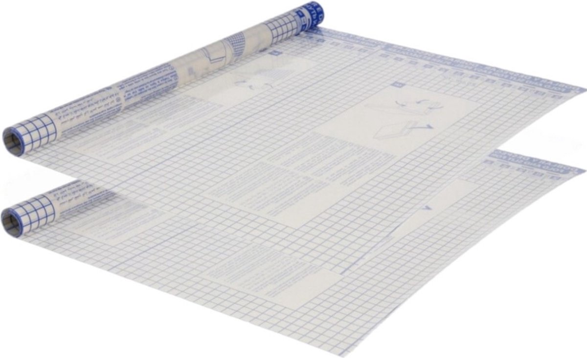 2x transparante boeklon kaftfolie zelfklevend - 250 x 50 cm- boeken kaften kaftpapier lamineerfolie