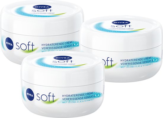 NIVEA Soft - 3 x 200 ml - Bodycrème