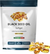 Black Seed Oil Capsules 60 Stuks | 1800mg per Dag | VEGAN | Hoogwaardige Koudgeperste Zwarte Komijnolie Capsules | Zwartzaadolie | Nigella Sativa | Zonder Gelatine