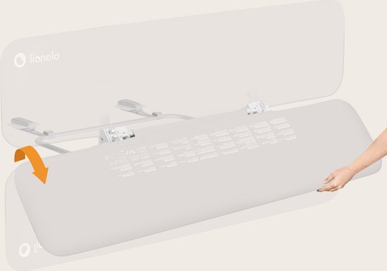 Lionelo Lora XL – Barrière de Lit XL – Pliable & Portable – Extra Longue 150 cm – Installation Facile – Universelle – Matériaux de Haute Qualité