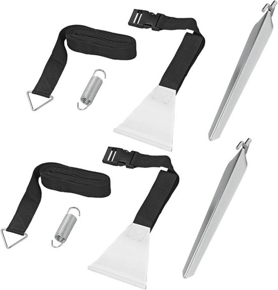 Kit D'Arrimage Pour Auvent De Camping-Car/Caravane | Sangles Robustes, Piquets, Ressorts | Protection Contre Le Vent - 12