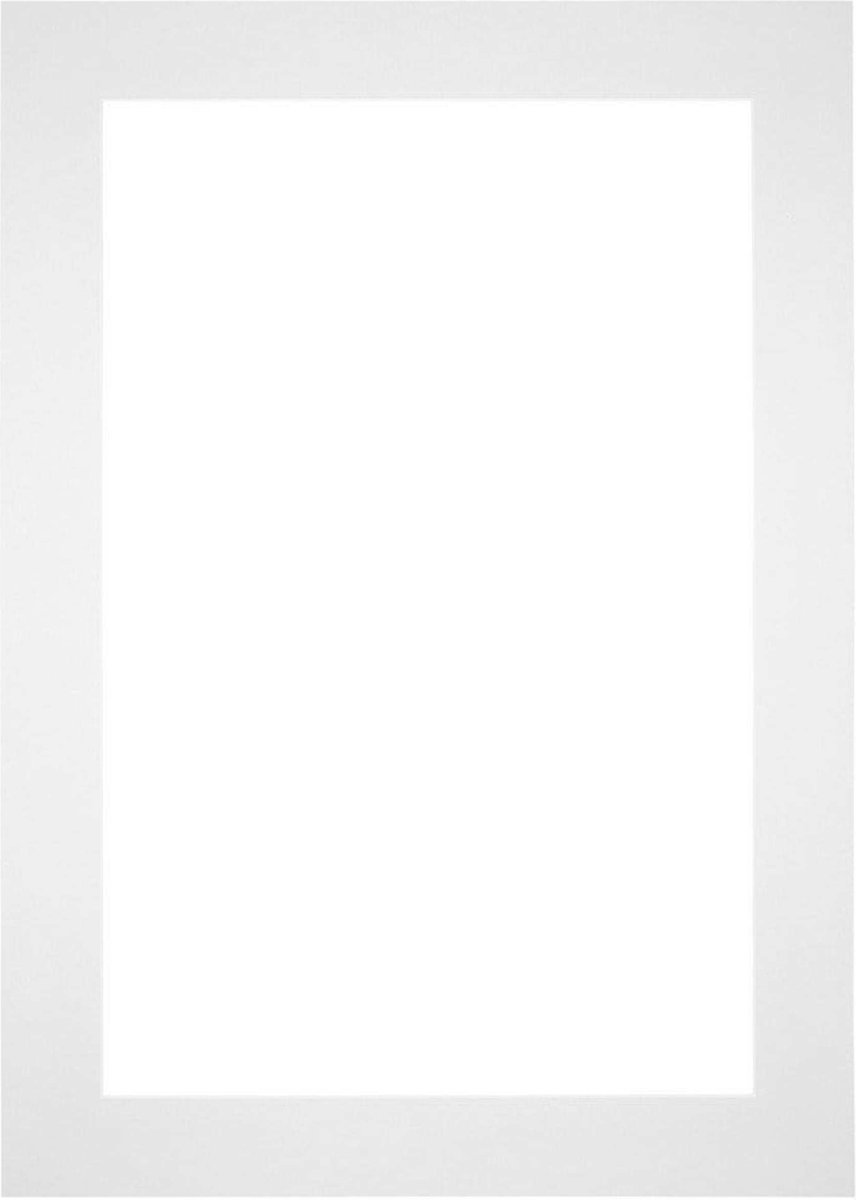 Passe-Partout Fotomaat 9x13 cm - Lijstmaat 20x28 cm - Wit - Museumkarton - Fotolijst niet inbegrepen