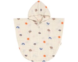 LÄSSIG Hydrofiele Poncho - Blossom Nature - 12-36 maanden