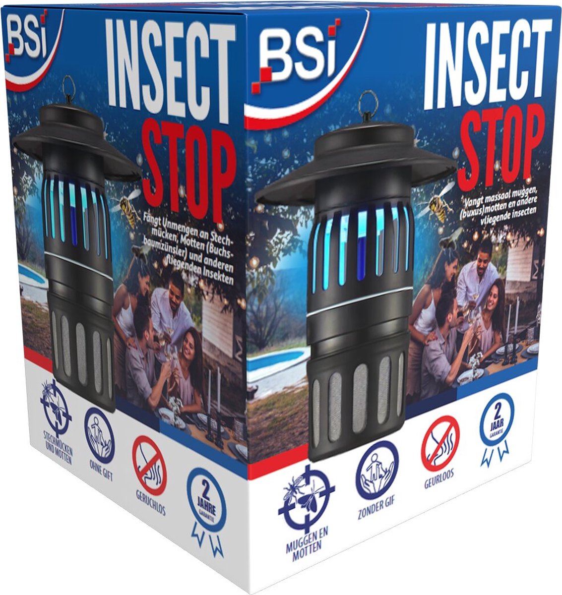 BSI - Insect Stop - Elektrische insectenverdelger - De oplossing tegen Vliegen, motten, muggen en wespen