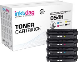 Inktdag Multipack Laser toner cartridges voor Canon 054H/ / Canon 054(Zwart, Cyaan, Magenta & Geel - Geschikt voor Canon i-Sensys LBP621CW, Canon…