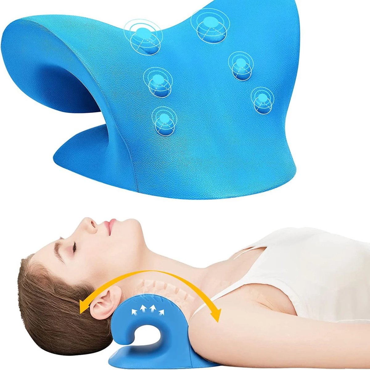 Goedkoopste Nek Ontspanner Massagekussen - Verlichting van Nekpijn en Spanning, Ergonomisch Ontwerp voor Cervicale Uitlijning