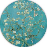 Fleur d'amandier - Tableau Vincent van Gogh - Panneau mural fleur - Tableau nature - Tableau rural - Cercle mural - Décoration murale chambre cercle mural forex 40x40 cm