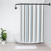 Douche Gordijnstang, uitschuifbare Stang van 70 tot 130 cm, zwart Douche Gordijnstang, uitschuifbare Stang van 70 tot 130 cm, zwart