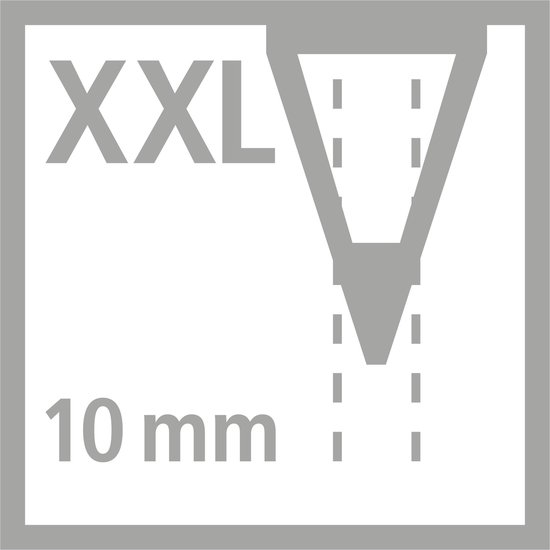 XXL en 10 mm markering voor puntenslijper