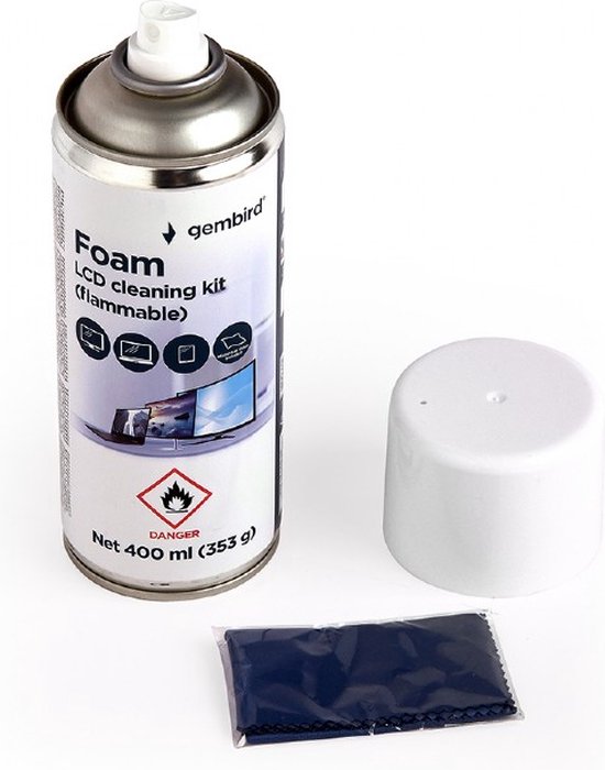 LCD PC beeldscherm reiniger schuim - Foam LCD cleaning kit - 400 ml - beeldschermreiniger met doekje
