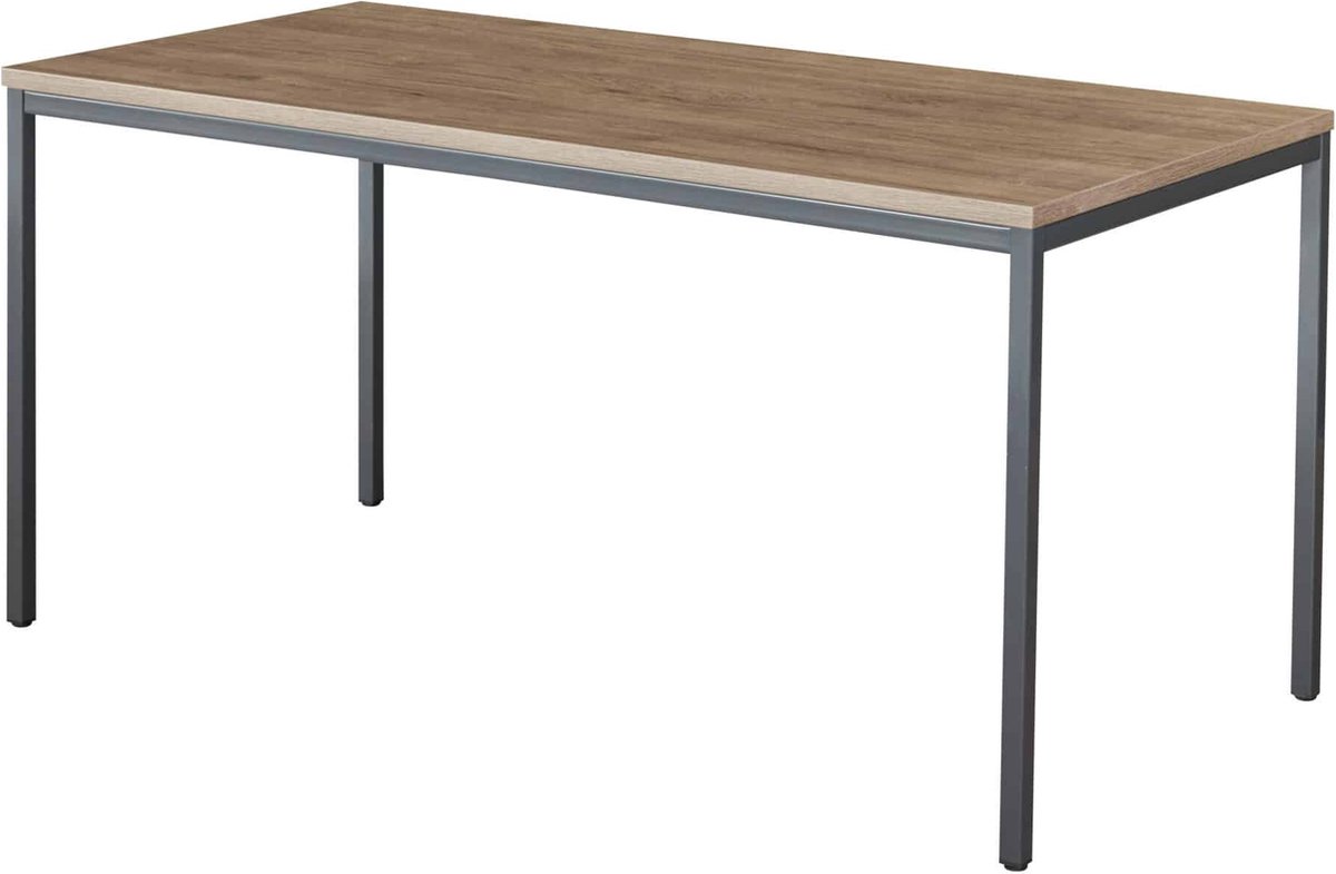 Bureautafel of kantinetafel breed 80CM diep 60CM bladkleur Wit framekleur Wit (RAL9010)