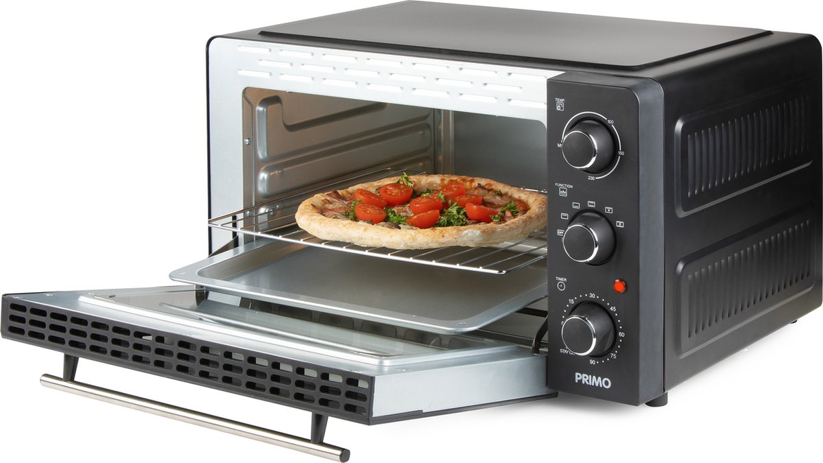 PRIMO PR254OV Vrijstaande Oven - Heteluchtoven - 28L - 1500W - Zwart – foto 2