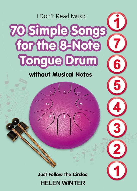 Foto: 70 simple songs for the 8 note tongue drum without musical notes