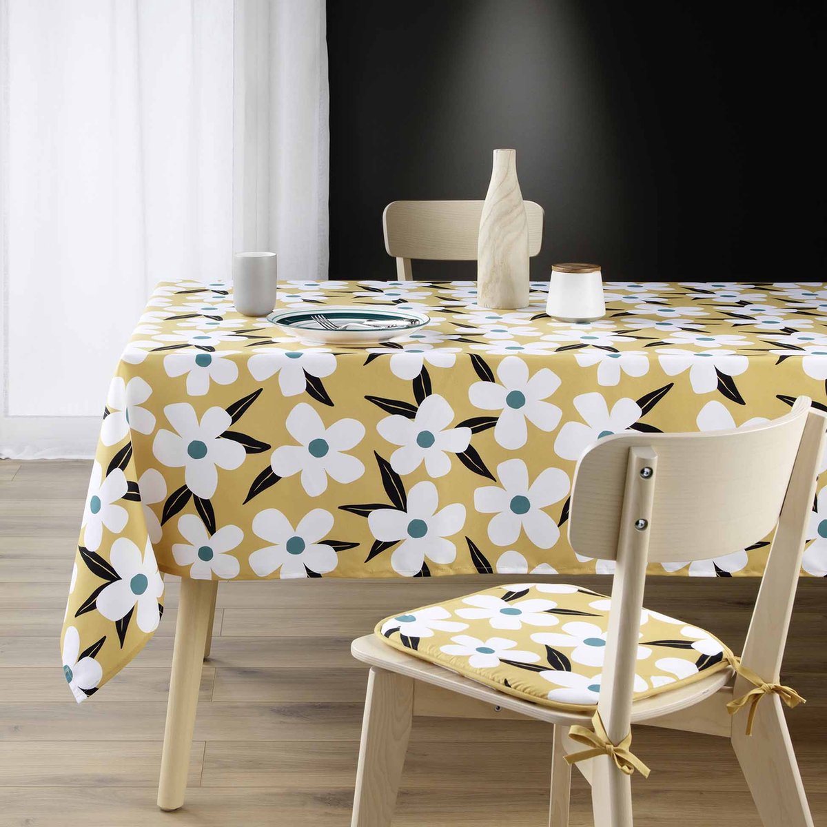 Tafelkleed van polyester met print DARCY, 140 x 240 cm