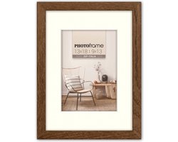 ZEP - Houten Fotolijst Malmo Bruin voor foto formaat 10x15 / 15x20 cm - V4568D