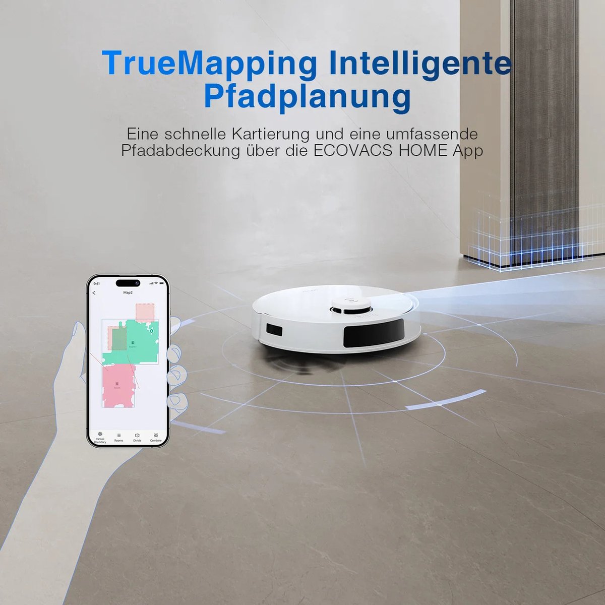 Afbeelding 2 van Ecovacs DEEBOT N20 PLUS Robotstofzuiger - PureCyclone-technologie met stofcontainer zonder verbruiksartikelen - 8000Pa