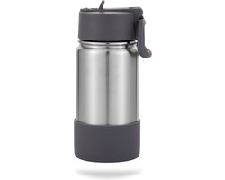 Thermosfles EcoBotl - Epic 400ml Cafe Dirty Chai - Koffiebeker to go - Drinkfles - Thermosbeker - RVS - Duurzaam - Geïsoleerd - Herbruikbaar - Eco - Met rietje - incl sportdop en koffiedeksel