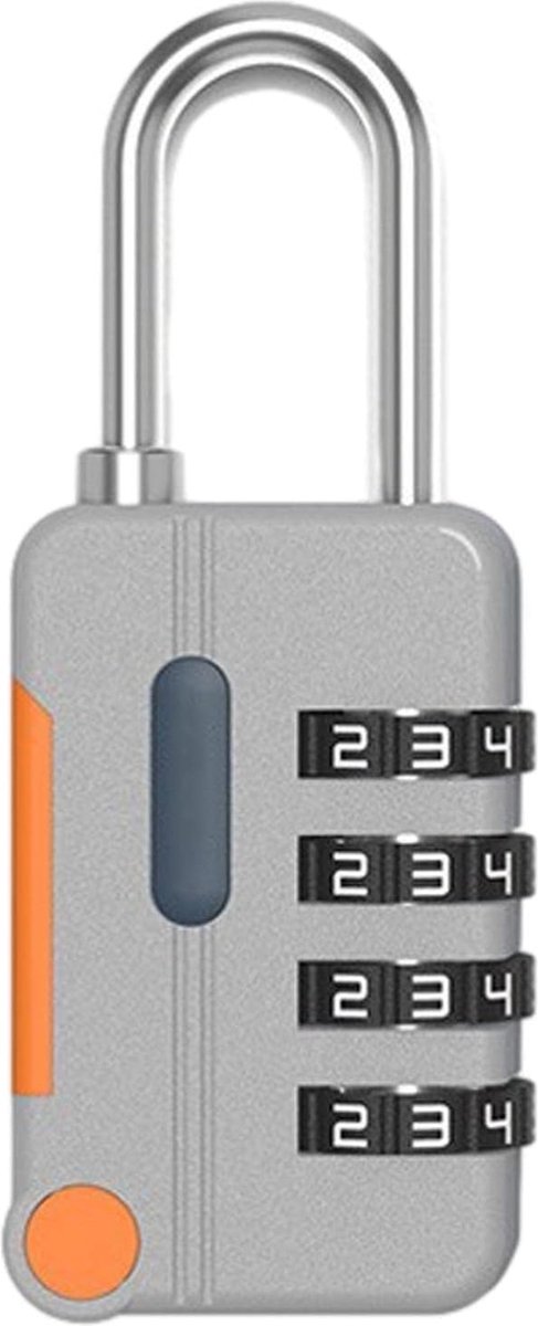 Bol.com Cijferslot | Hangslot | 4 Cijfers | Bagage | Tas | Kast | Weerbestendig | Zilver aanbieding
