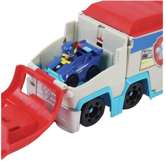 PAW Patrol The Mighty Movie - Pup Squad Patroller speelgoedtruck met Mighty Pups Chase Squad speelgoedauto