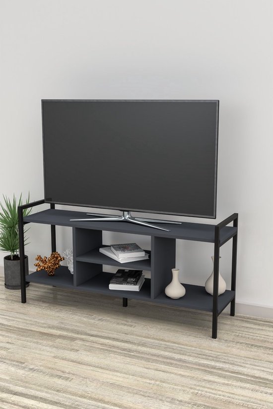 Soph&Tess City Tv Meubel - Tv Meubel Hout - Tv Meubel Industrieel - Tv Meubel Zwart - 35 x 58 x 119 cm