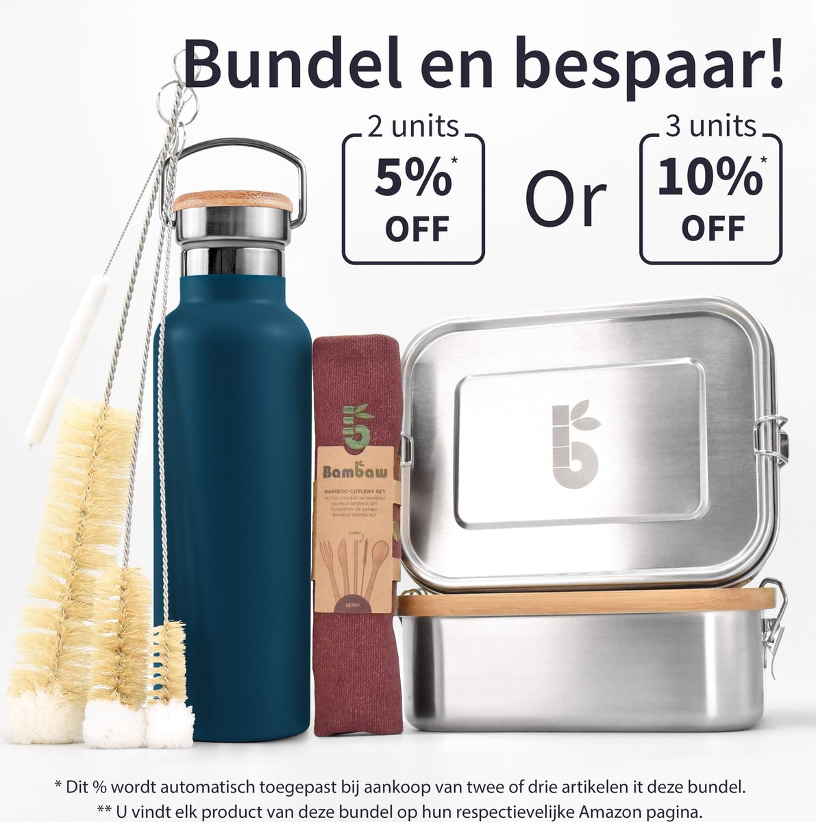 Bambaw® 500ml RVS Thermosfles - Isoleerfles, Dubbelwandig, Lekvrijen, loodvrij en Plasticvrij Geïsoleerde Fles met Bamboe Deksel voor Warme en Koude Dranken - Ideaal voor Reizen, Werk, Yoga, Wandelen en Dagelijks Gebruik – blauw — cadeau in Sport & Outdoor - foto 7